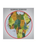 Dünya Haritası Dekoratif Kanvas Tablo 1049