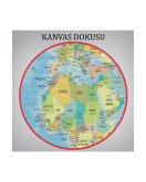 Dünya Haritası Dekoratif Kanvas Tablo 1079