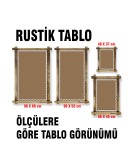 RUSTİK IŞIKLI Balık Tutma Kanvas Rustik Tablo B